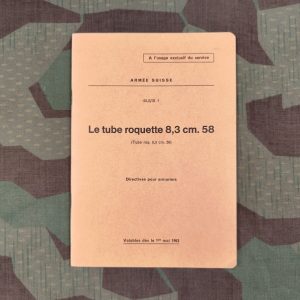 Règlement 65.2/IX f, Le tube roquette 8,3 cm. 58 (Tube roq. 8,3 cm. 58), 1963