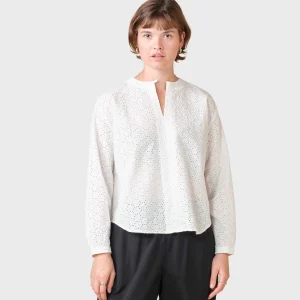 Alma embroidery blouse - Cream