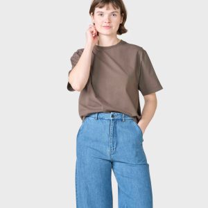 Womens boxy tee - Taupe